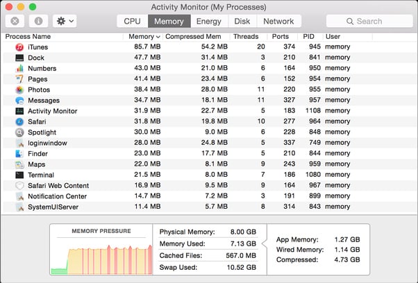 check ram macbook